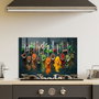 Wallity Cuadro Decorativo de Vidrio Templado Multicolor 50 x 70 cm